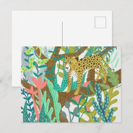 Oerwoud Roar - Cheetah Briefkaart (Voorkant / Achterkant)