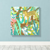 Oerwoud Roar - Cheetah Canvas Afdruk (Insitu (Houten vloer))