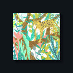 Oerwoud Roar - Cheetah Canvas Afdruk<br><div class="desc">Oerwoud Roar I van Chariklia Zarris. Kenmerkt een ontspannen cheetah tussen oerwoud groen.| 140723GG</div>
