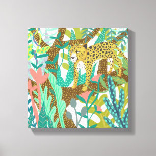 Oerwoud Roar - Cheetah Canvas Afdruk