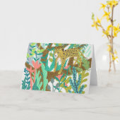 Oerwoud Roar - Cheetah Kaart (Gele Bloem)