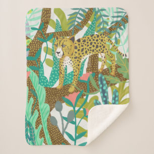 Oerwoud Roar - Cheetah Sherpa Deken