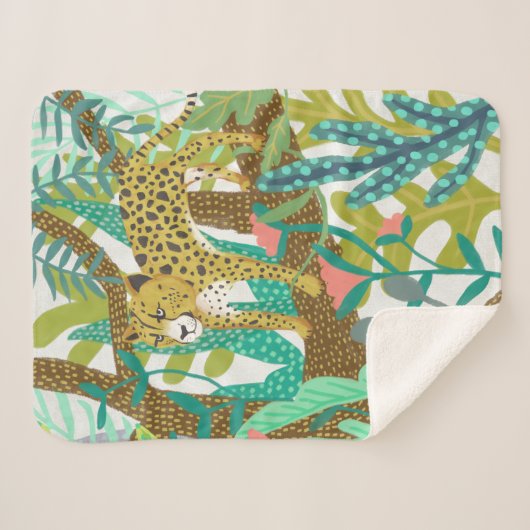 Oerwoud Roar - Cheetah Sherpa Deken (Voorkant (horizontaal))