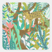 Oerwoud Roar - Cheetah Vierkante Sticker (Voorkant)