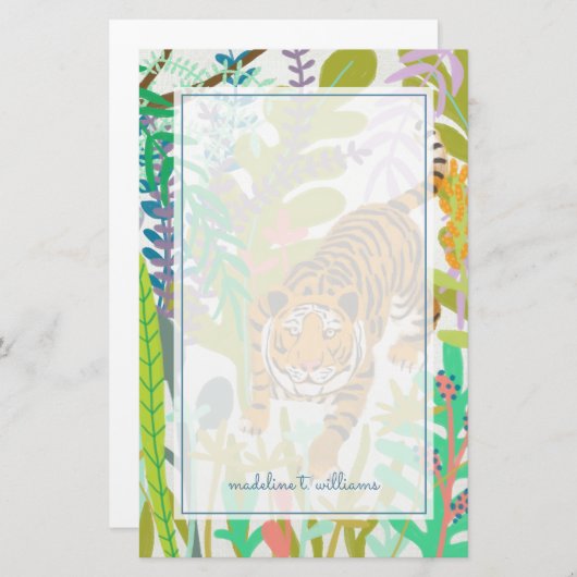 Oerwoud Roar - Tiger Briefpapier (Voorkant / Achterkant)