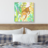 Oerwoud Roar - Tiger Canvas Afdruk (Insitu (Slaapkamer))
