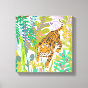 Oerwoud Roar - Tiger Canvas Afdruk