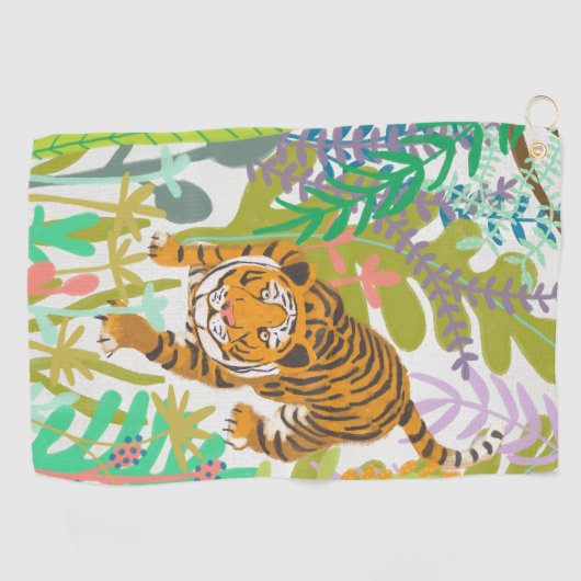 Oerwoud Roar - Tiger Golfhanddoek (Horizontaal)