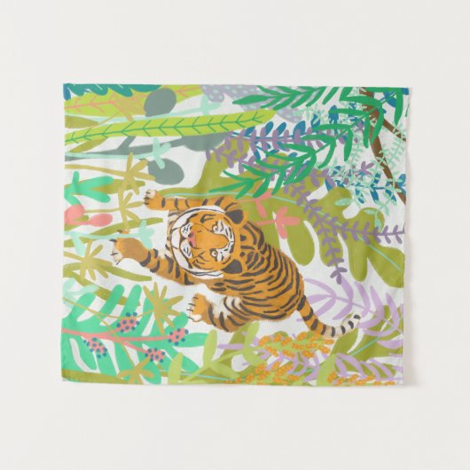 Oerwoud Roar - Tiger Wandkleed (Voorkant (horizontaal))