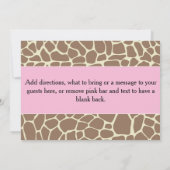 Oerwoud Roze Verjaardagsuitnodiging Kaart (Achterkant)