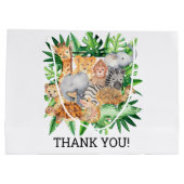 Oerwoud Safari 1e verjaardag Dank u Groot Cadeauzakje (Achterkant)