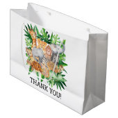 Oerwoud Safari 1e verjaardag Dank u Groot Cadeauzakje (Voorkant Gekanteld)