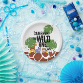 Oerwoud Safari 1st Birthday Party Papieren Bordje (Feest)