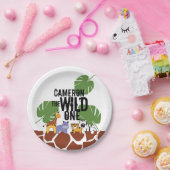 Oerwoud Safari 1st Birthday Party Papieren Bordje (Feest)