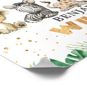 Oerwoud Safari 1st Birthday Party Welcome Poster (Hoek)