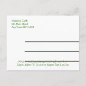 OERWOUD SAFARI ADVENTURE Green Baby shower Invite Uitnodiging Briefkaart (Achterkant)