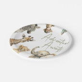 Oerwoud Safari Adventure wacht op Baby shower Papieren Bordje (Gekanteld)