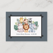 Oerwoud Safari Advies over Wilde Baby shower Informatiekaartje (Voorkant)