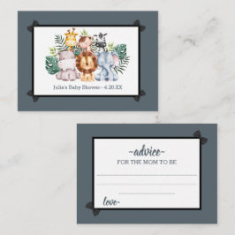 Oerwoud Safari Advies over Wilde Baby shower Informatiekaartje