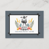 Oerwoud Safari Advies over Wilde Baby shower Informatiekaartje (Achterkant)