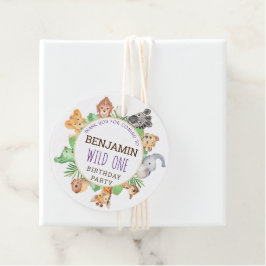 Oerwoud Safari Animal 1st Birthday Party Dank u Bedankjes Labels