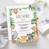 Oerwoud Safari Animal Baby shower Books for Baby Briefkaart