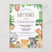 Oerwoud Safari Animal Baby shower Books for Baby Briefkaart (Voorkant)