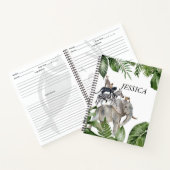 Oerwoud Safari Animal Persoonlijke naam Notitieboek (Binnen)