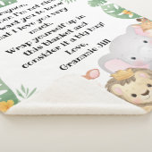 Oerwoud Safari Animals - Aangepaste berichtnota Sherpa Deken (3/4)