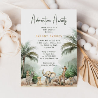 Oerwoud Safari Animals Adventure wacht op Baby sho Kaart