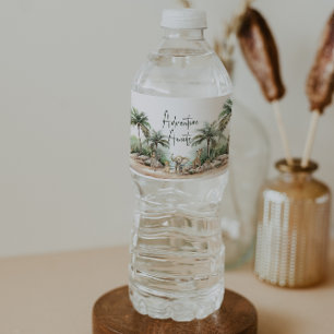 Oerwoud Safari Animals Adventure wacht op Baby sho Waterfles Etiket