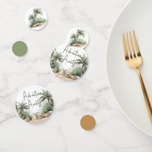 Oerwoud Safari Animals Adventure wacht op tafel Confetti (Groep)