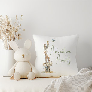 Oerwoud Safari Animals Adventure wacht op u Kussen