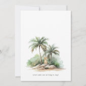 Oerwoud Safari Animals Baby Gender Reveal Kaart (Achterkant)