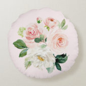  Oerwoud Safari Animals Baby Girl Nursery Rond Kussen (Achterkant)