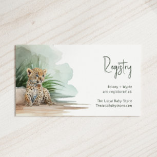 Oerwoud Safari Animals Baby Registry Informatiekaartje