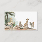 Oerwoud Safari Animals Baby Registry Informatiekaartje (Achterkant)