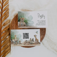 Oerwoud Safari Animals Baby Registry QR-code