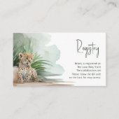 Oerwoud Safari Animals Baby Registry QR-code Informatiekaartje (Voorkant)