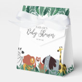 Oerwoud Safari Animals Baby shower Bedankdoosjes (Voorkant Zijde)