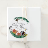 Oerwoud Safari Animals Baby shower Bedankjes Labels (In situ)