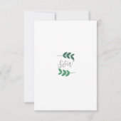 Oerwoud Safari Animals Baby shower Bedankkaart (Achterkant)