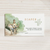 Oerwoud Safari Animals Baby shower Diaper Raffle Informatiekaartje