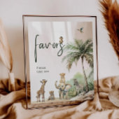 Oerwoud Safari Animals Baby shower Favors Sign Poster
