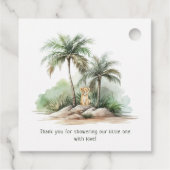 Oerwoud Safari Animals Baby shower Hartelijk dank Bedankjes Labels (Achterkant)