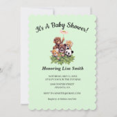 Oerwoud Safari Animals Baby shower Kaart (Voorkant)