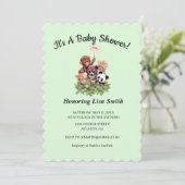 Oerwoud Safari Animals Baby shower Kaart (Staand voorkant)