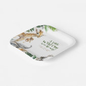 Oerwoud Safari Animals Baby shower Papieren Bordje (Gebogen)