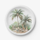 Oerwoud Safari Animals Baby shower Papieren Bordje (Voorkant)