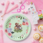 Oerwoud Safari Animals Baby shower Papieren Bordje (Feest)